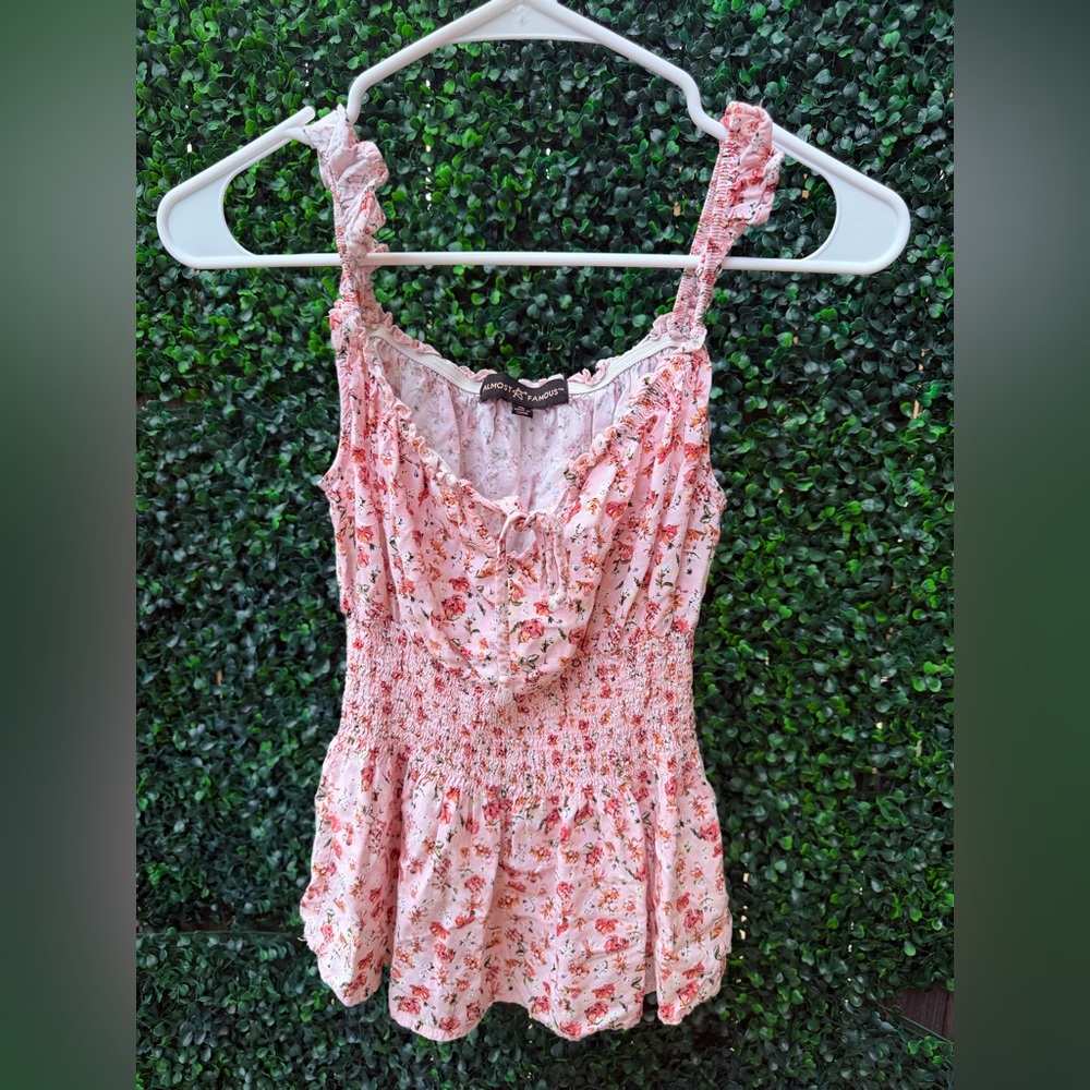 Almost Famous Floral Blouse in Pink